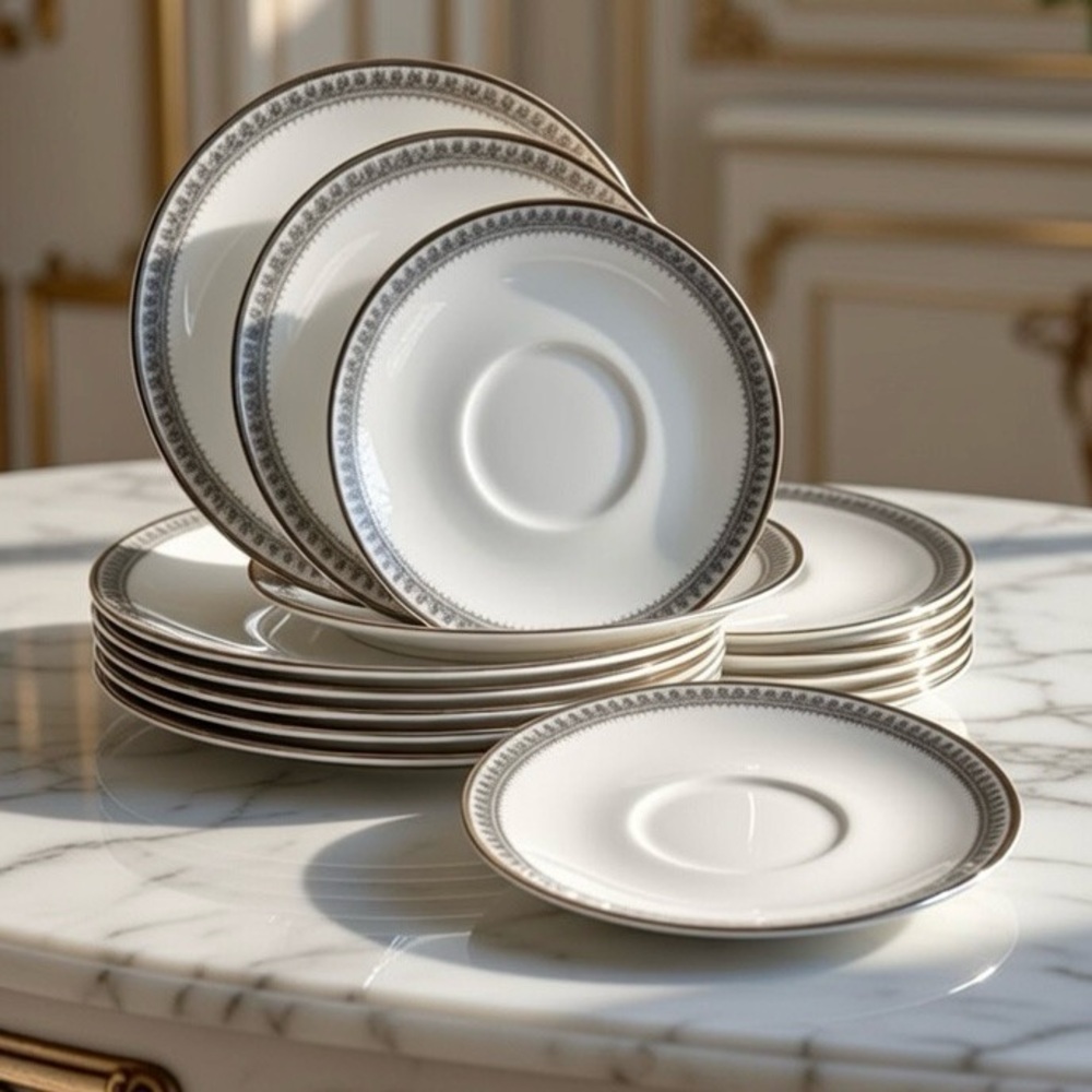 VTG & RARE ROYAL DOULTON ~ RAVENSWOOD Sophisticated Saucers 6” Total (15)